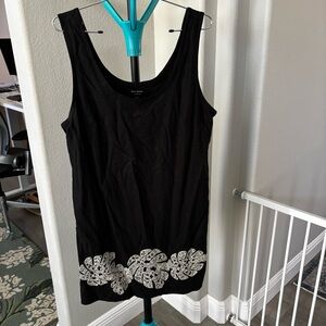 Banana Republic Linen blend Black and White Mini Dress